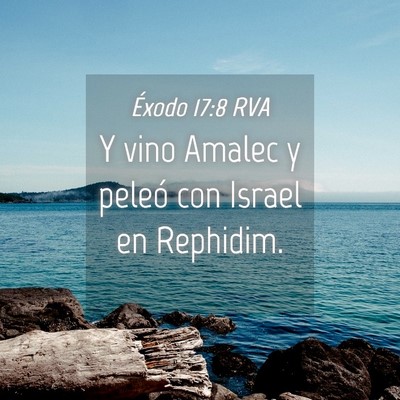 Picture 04 - Éxodo 17:8 RVA - Y vino Amalec y peleó con Israel en - Bible Verse Picture