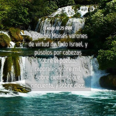 Picture 04 - Éxodo 18:25 RVA - Y escogió Moisés varones de virtud de todo - Bible Verse Picture