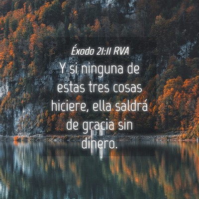 Picture 04 - Éxodo 21:11 RVA - Y si ninguna de estas tres cosas hiciere, ella - Bible Verse Picture