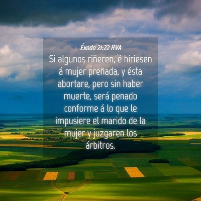 Picture 04 - Éxodo 21:22 RVA - Si algunos riñeren, é hiriesen á mujer - Bible Verse Picture
