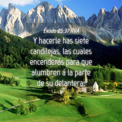 Picture 04 - Éxodo 25:37 RVA - Y hacerle has siete candilejas, las cuales - Bible Verse Picture