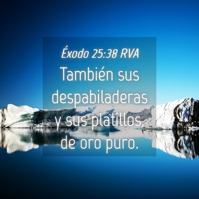 Picture 04 - Éxodo 25:38 RVA - También sus despabiladeras y sus platillos, de - Bible Verse Picture