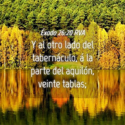Picture 04 - Éxodo 26:20 RVA - Y al otro lado del tabernáculo, á la parte del - Bible Verse Picture