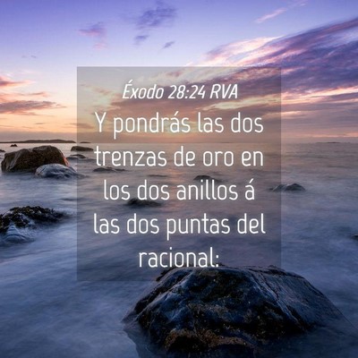 Picture 04 - Éxodo 28:24 RVA - Y pondrás las dos trenzas de oro en los dos - Bible Verse Picture