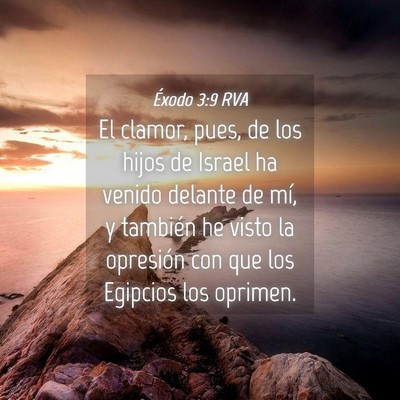 Picture 04 - Éxodo 3:9 RVA - El clamor, pues, de los hijos de Israel ha venido - Bible Verse Picture