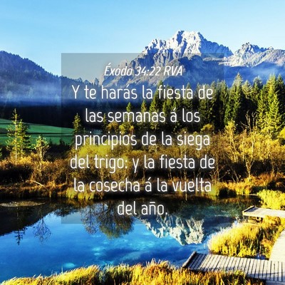 Picture 04 - Éxodo 34:22 RVA - Y te harás la fiesta de las semanas á los - Bible Verse Picture