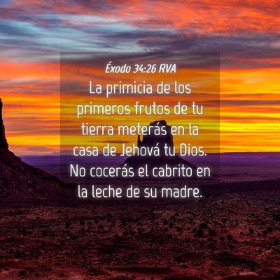 Picture 04 - Éxodo 34:26 RVA - La primicia de los primeros frutos de tu tierra - Bible Verse Picture