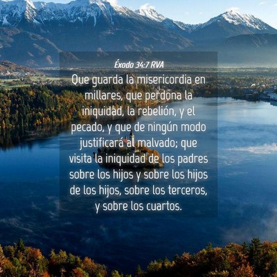 Picture 04 - Éxodo 34:7 RVA - Que guarda la misericordia en millares, que - Bible Verse Picture