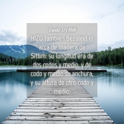 Picture 04 - Éxodo 37:1 RVA - HIZO también Bezaleel el arca de madera de - Bible Verse Picture