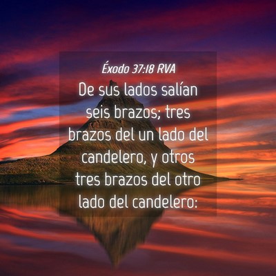 Picture 04 - Éxodo 37:18 RVA - De sus lados salían seis brazos; tres brazos del - Bible Verse Picture
