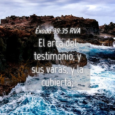 Picture 04 - Éxodo 39:35 RVA - El arca del testimonio, y sus varas, y la - Bible Verse Picture