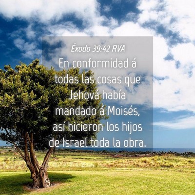 Picture 04 - Éxodo 39:42 RVA - En conformidad á todas las cosas que Jehová - Bible Verse Picture