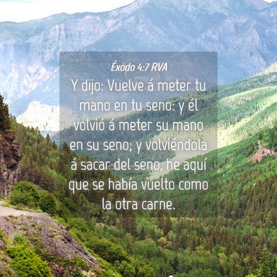 Picture 04 - Éxodo 4:7 RVA - Y dijo: Vuelve á meter tu mano en tu seno: y él - Bible Verse Picture