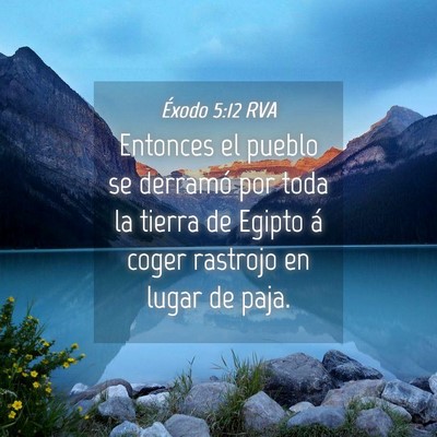 Picture 04 - Éxodo 5:12 RVA - Entonces el pueblo se derramó por toda la tierra - Bible Verse Picture