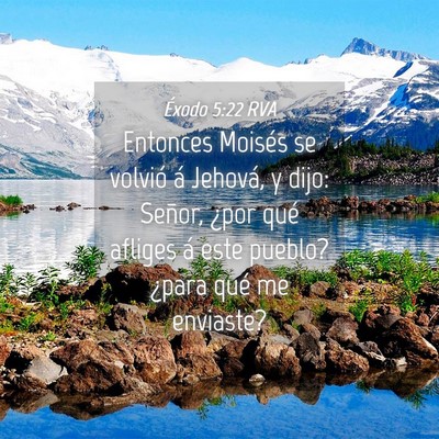 Picture 04 - Éxodo 5:22 RVA - Entonces Moisés se volvió á Jehová, y dijo: - Bible Verse Picture