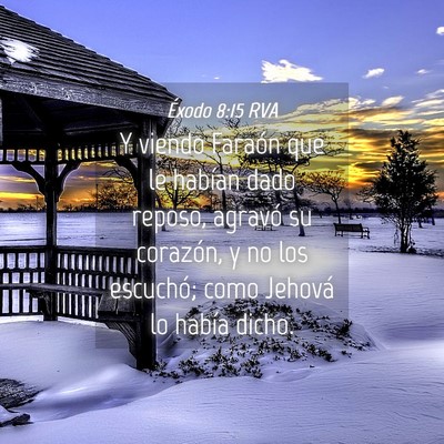 Picture 04 - Éxodo 8:15 RVA - Y viendo Faraón que le habían dado reposo, - Bible Verse Picture