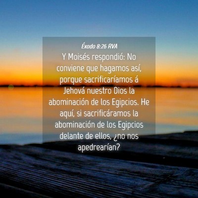 Picture 04 - Éxodo 8:26 RVA - Y Moisés respondió: No conviene que hagamos - Bible Verse Picture
