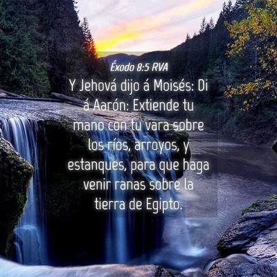 Picture 04 - Éxodo 8:5 RVA - Y Jehová dijo á Moisés: Di á Aarón: Extiende - Bible Verse Picture