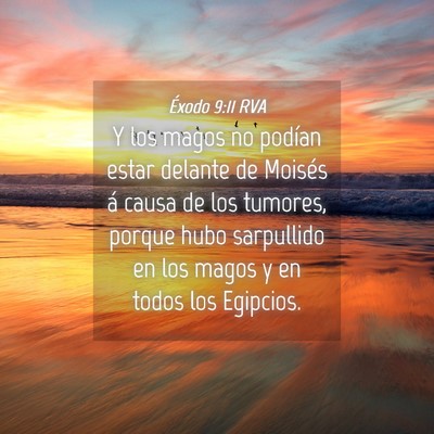 Picture 04 - Éxodo 9:11 RVA - Y los magos no podían estar delante de Moisés - Bible Verse Picture