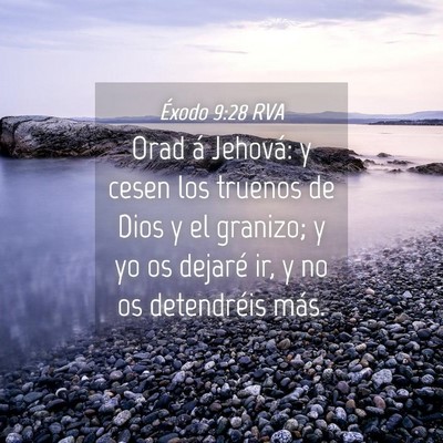 Picture 04 - Éxodo 9:28 RVA - Orad á Jehová: y cesen los truenos de Dios y el - Bible Verse Picture