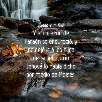 Picture 04 - Éxodo 9:35 RVA - Y el corazón de Faraón se endureció, y no - Bible Verse Picture