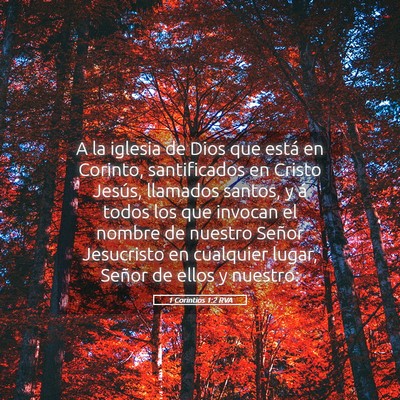 Picture 05 - 1 Corintios 1:2 RVA - A la iglesia de Dios que está en Corinto, - Bible Verse Picture
