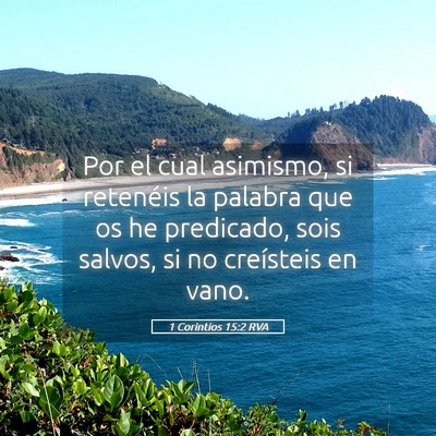 Picture 05 - 1 Corintios 15:2 RVA - Por el cual asimismo, si retenéis la palabra que - Bible Verse Picture
