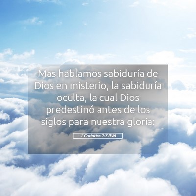Picture 05 - 1 Corintios 2:7 RVA - Mas hablamos sabiduría de Dios en misterio, la - Bible Verse Picture