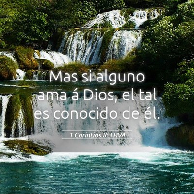 Picture 05 - 1 Corintios 8:3 RVA - Mas si alguno ama á Dios, el tal es conocido de - Bible Verse Picture