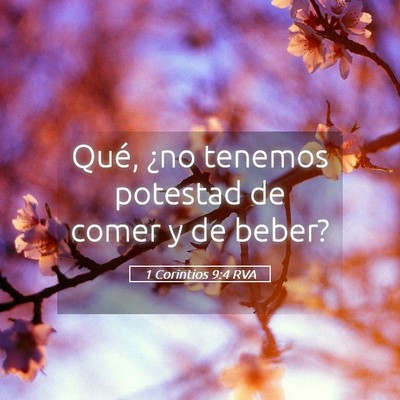 Picture 05 - 1 Corintios 9:4 RVA - Qué, ¿no tenemos potestad de comer y de - Bible Verse Picture