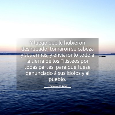 Picture 05 - 1 Crónicas 10:9 RVA - Y luego que le hubieron desnudado, tomaron su - Bible Verse Picture