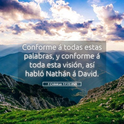 Picture 05 - 1 Crónicas 17:15 RVA - Conforme á todas estas palabras, y conforme á - Bible Verse Picture