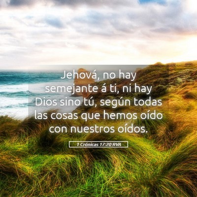 Picture 05 - 1 Crónicas 17:20 RVA - Jehová, no hay semejante á ti, ni hay Dios sino - Bible Verse Picture