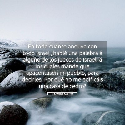 Picture 05 - 1 Crónicas 17:6 RVA - En todo cuanto anduve con todo Israel ¿hablé - Bible Verse Picture