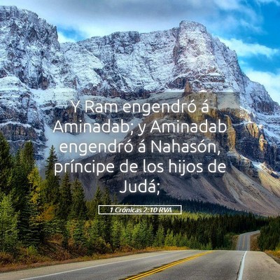 Picture 05 - 1 Crónicas 2:10 RVA - Y Ram engendró á Aminadab; y Aminadab engendró - Bible Verse Picture
