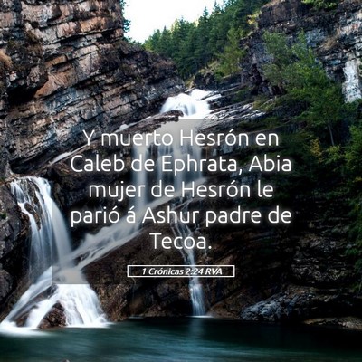 Picture 05 - 1 Crónicas 2:24 RVA - Y muerto Hesrón en Caleb de Ephrata, Abia mujer - Bible Verse Picture