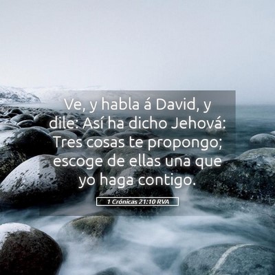Picture 05 - 1 Crónicas 21:10 RVA - Ve, y habla á David, y dile: Así ha dicho - Bible Verse Picture