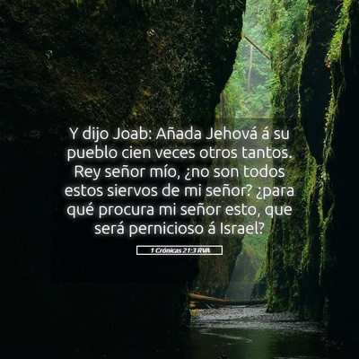 Picture 05 - 1 Crónicas 21:3 RVA - Y dijo Joab: Añada Jehová á su pueblo cien - Bible Verse Picture