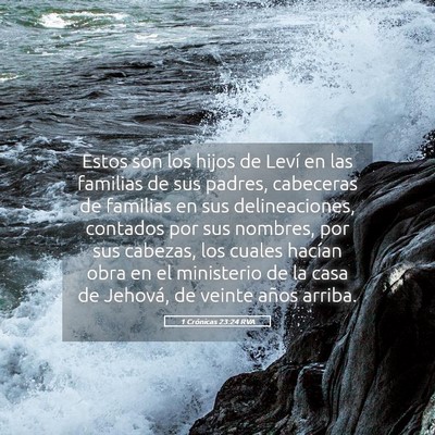 Picture 05 - 1 Crónicas 23:24 RVA - Estos son los hijos de Leví en las familias de - Bible Verse Picture