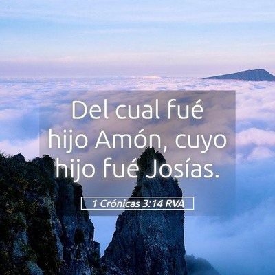 Picture 05 - 1 Crónicas 3:14 RVA - Del cual fué hijo Amón, cuyo hijo fué - Bible Verse Picture