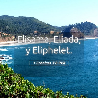 Picture 05 - 1 Crónicas 3:8 RVA - Elisama, Eliada, y - Bible Verse Picture