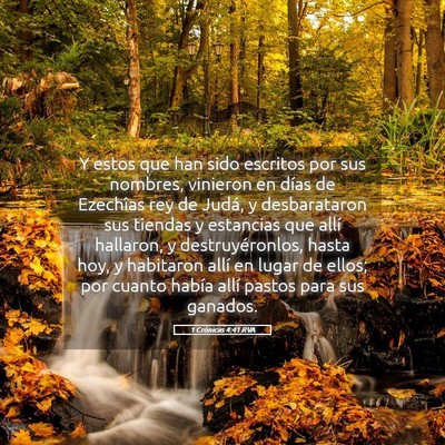 Picture 05 - 1 Crónicas 4:41 RVA - Y estos que han sido escritos por sus nombres, - Bible Verse Picture