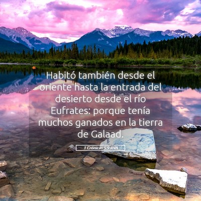 Picture 05 - 1 Crónicas 5:9 RVA - Habitó también desde el oriente hasta la - Bible Verse Picture
