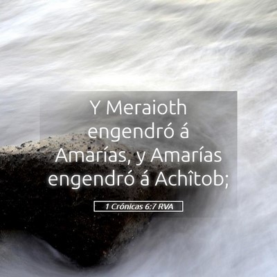 Picture 05 - 1 Crónicas 6:7 RVA - Y Meraioth engendró á Amarías, y Amarías - Bible Verse Picture