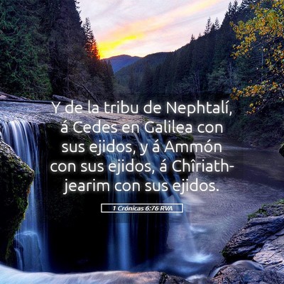 Picture 05 - 1 Crónicas 6:76 RVA - Y de la tribu de Nephtalí, á Cedes en Galilea - Bible Verse Picture
