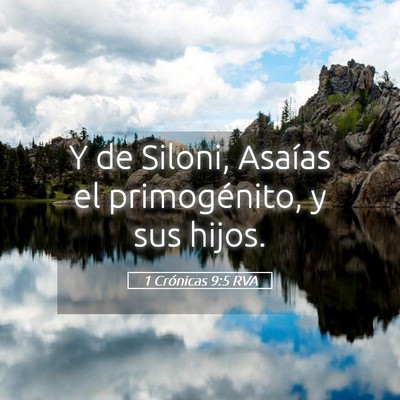 Picture 05 - 1 Crónicas 9:5 RVA - Y de Siloni, Asaías el primogénito, y sus - Bible Verse Picture