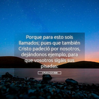 Picture 05 - 1 Pedro 2:21 RVA - Porque para esto sois llamados; pues que también - Bible Verse Picture