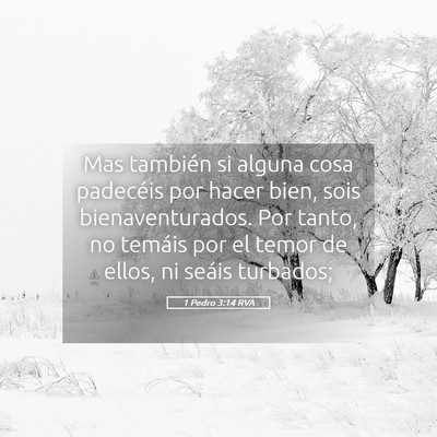Picture 05 - 1 Pedro 3:14 RVA - Mas también si alguna cosa padecéis por hacer - Bible Verse Picture