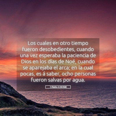 Picture 05 - 1 Pedro 3:20 RVA - Los cuales en otro tiempo fueron desobedientes, - Bible Verse Picture