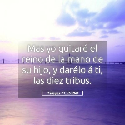 Picture 05 - 1 Reyes 11:35 RVA - Mas yo quitaré el reino de la mano de su hijo, y - Bible Verse Picture